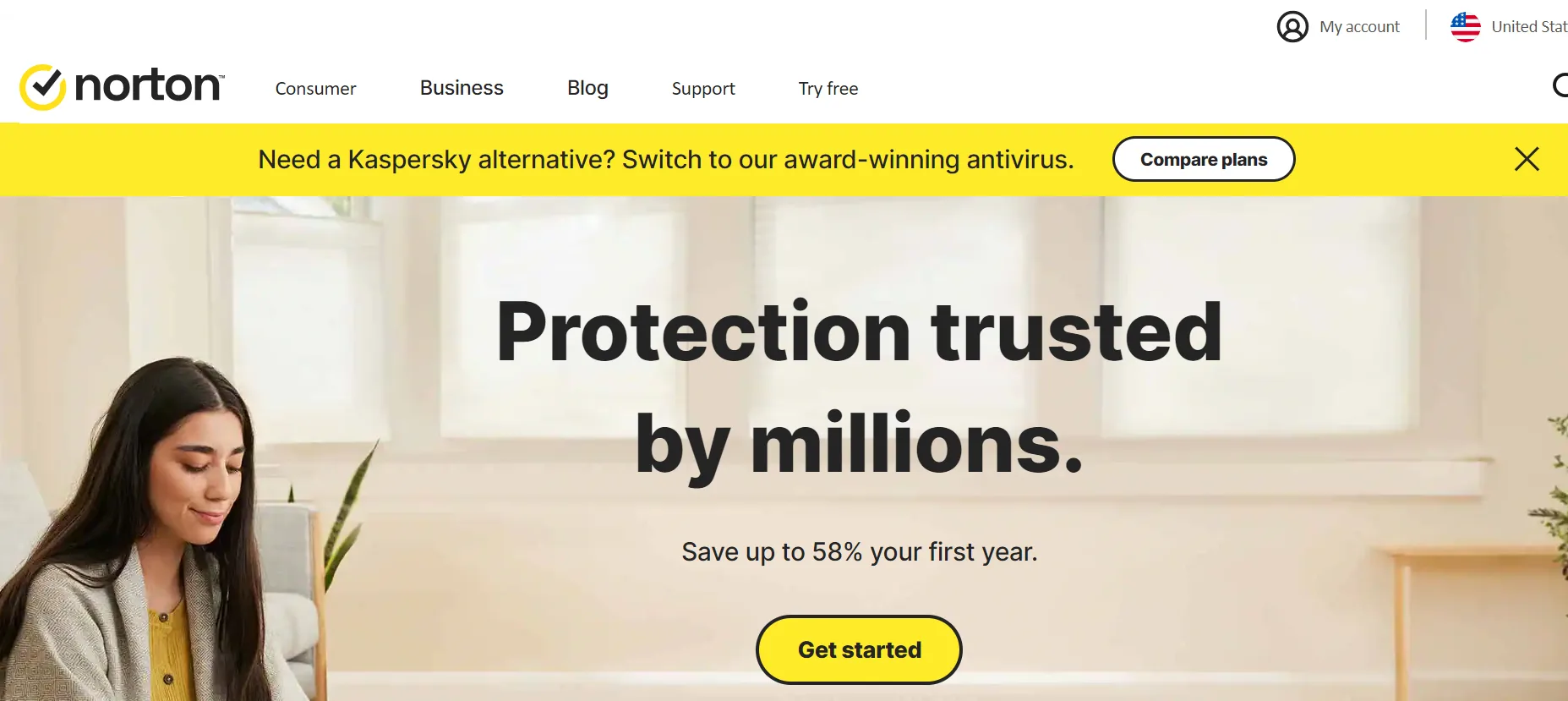 Norton antivirus dashboard for SMB cybersecurity