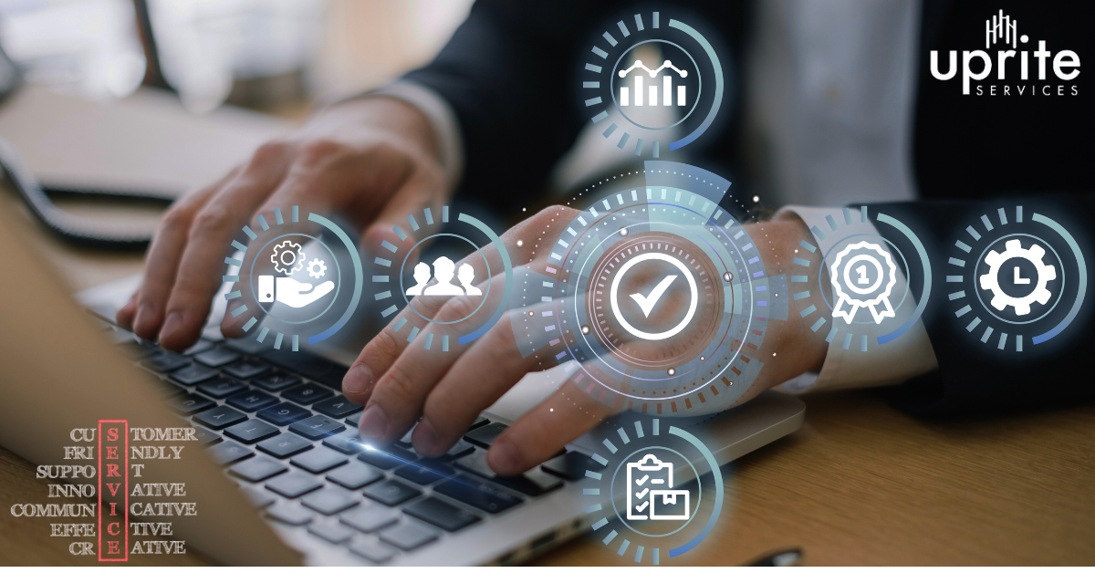 Managed service provider engineer monitoring network security for a mid-market company