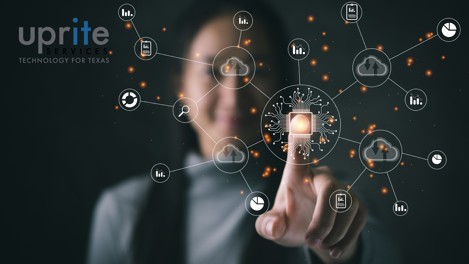 2025 managed IT services trends dashboard showing AI cybersecurity cloud compliance