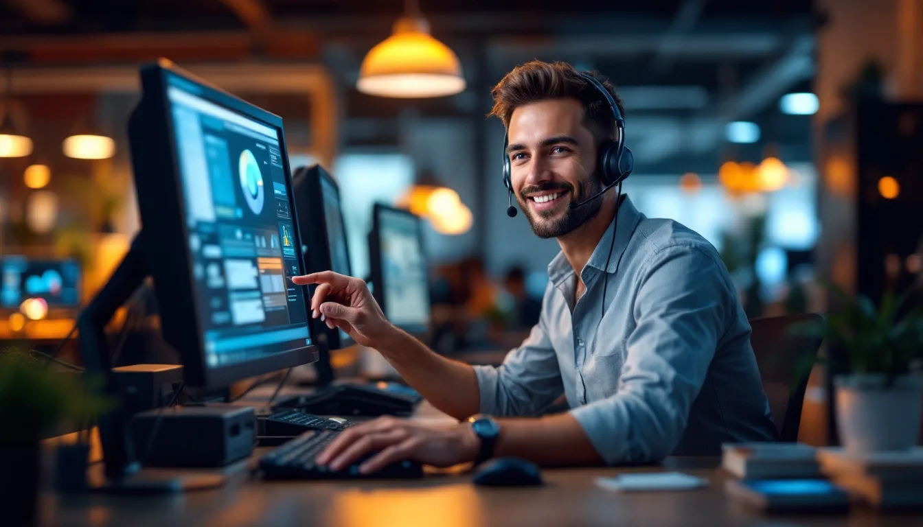 Uprite Houston IT help desk technician assisting a client