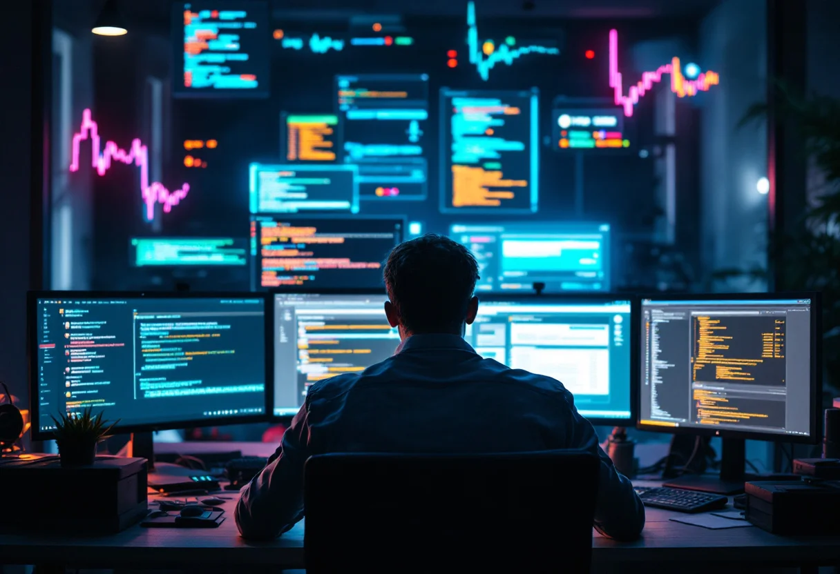 One-person internal IT team in a Houston office surrounded by overlapping support tickets and monitoring alerts