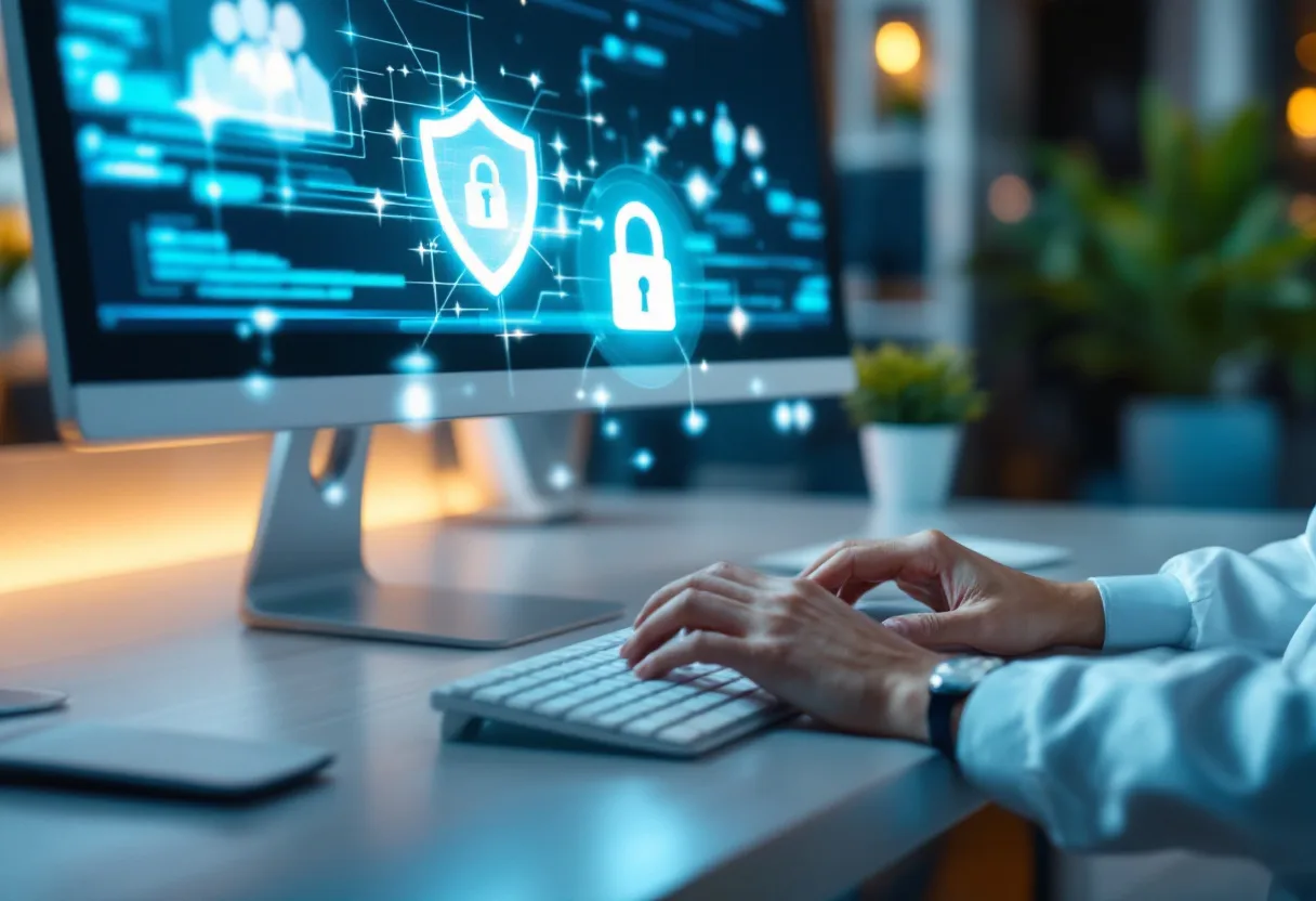 Electronic health record security and HIPAA compliance safeguards on a clinical workstation