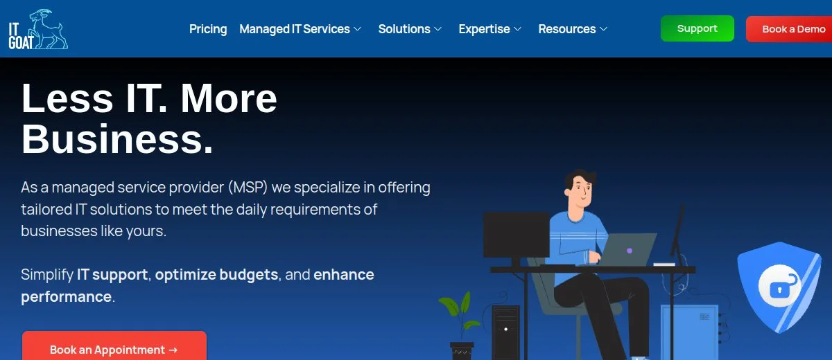 IT GOAT managed IT and HIPAA compliant cybersecurity for clinics