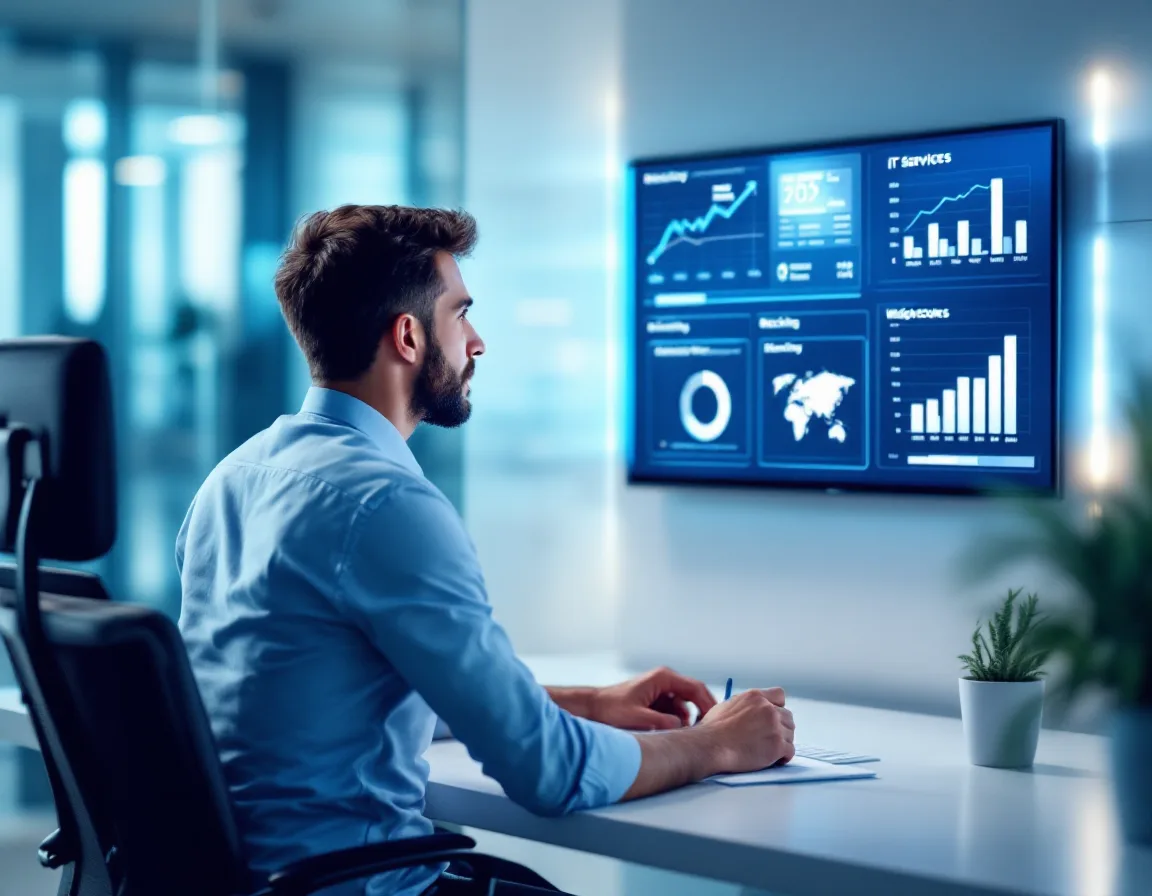 Analyst comparing Houston managed IT providers using weighted scoring criteria
