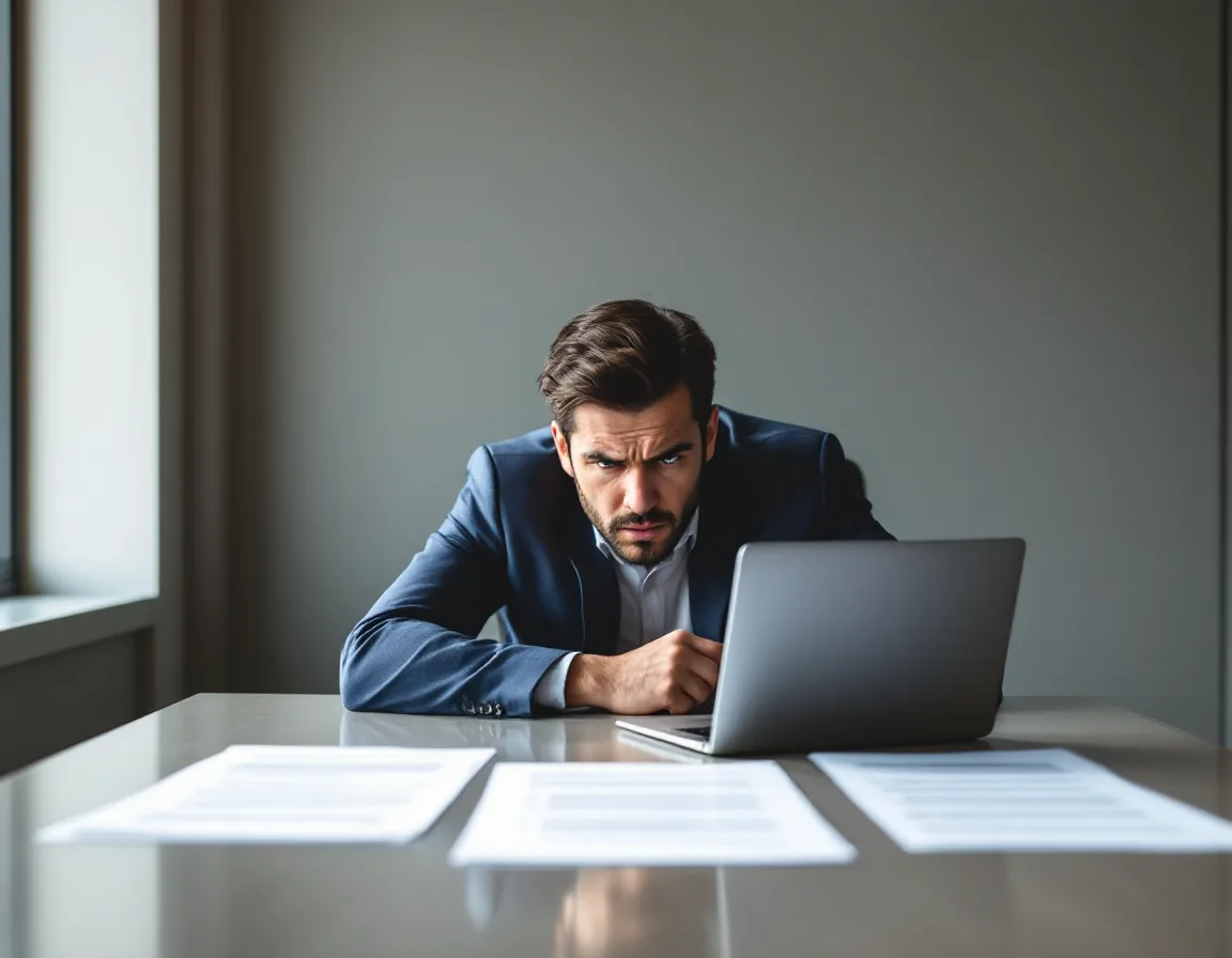 Dallas business owner comparing three nearly identical managed IT provider proposals on a conference table