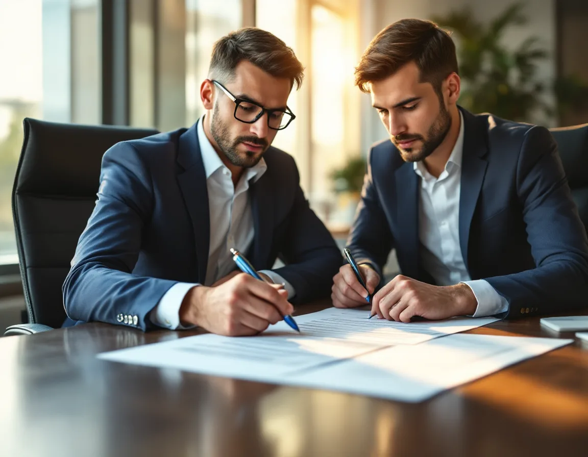 Dallas executive reviewing a managed IT service level agreement and contract exit terms before signing