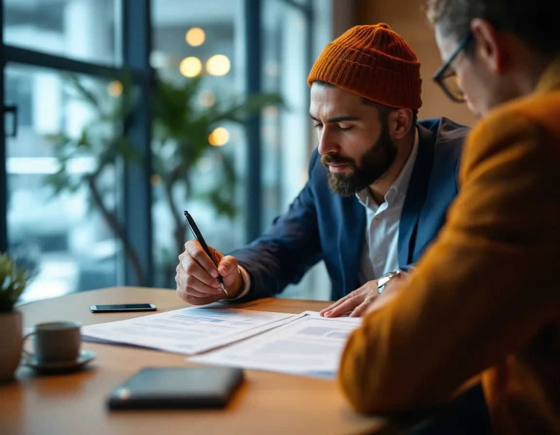 Business owner comparing two managed IT service proposals before choosing a provider