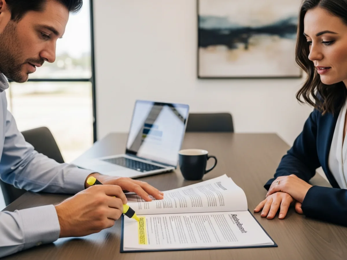 Houston business owner and IT advisor reviewing the response time clauses in a managed services agreement