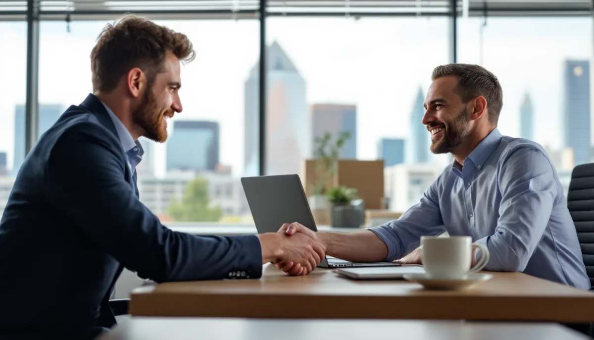 Dallas IT expert consulting with a business owner about managed IT services and cybersecurity strategy