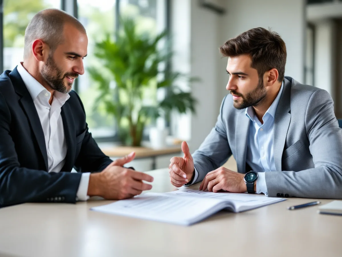 A San Antonio business owner interviewing a managed IT provider across a conference table with a printed checklist of vetting questions
