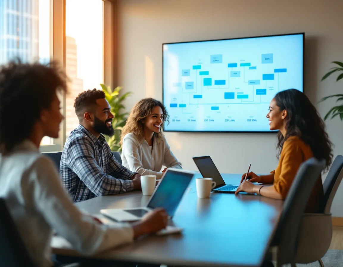 Dallas business team meeting with an IT provider to review a technology roadmap