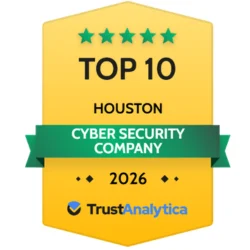 TrustAnalytica Top 10 Cyber Security Company in Houston 2026 badge
