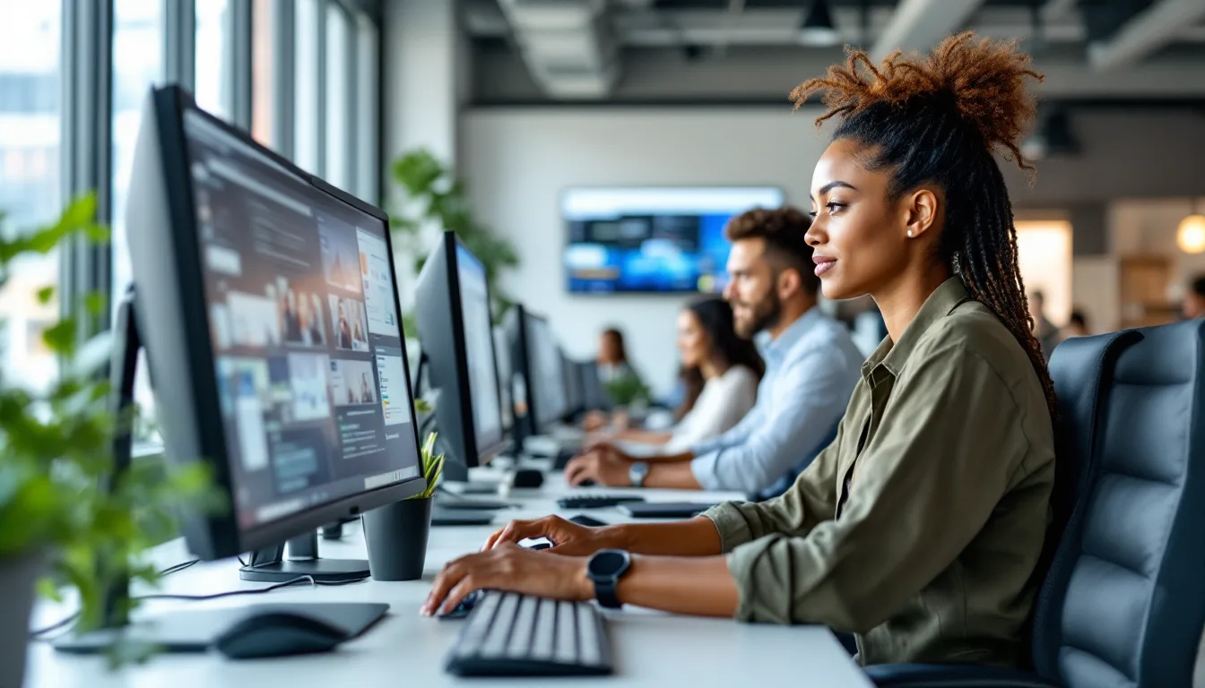 Independently owned Texas managed IT services team collaborating in a Houston office