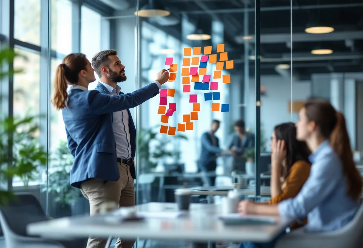 Team mapping the three paths that follow an AI readiness assessment: pilot now, remediate first, or run the full deployment program