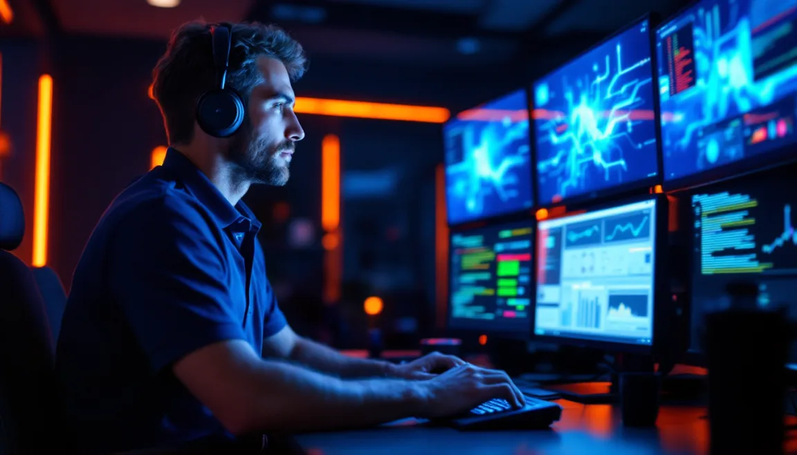 Texas IT engineer monitoring client systems from a managed services operations centre
