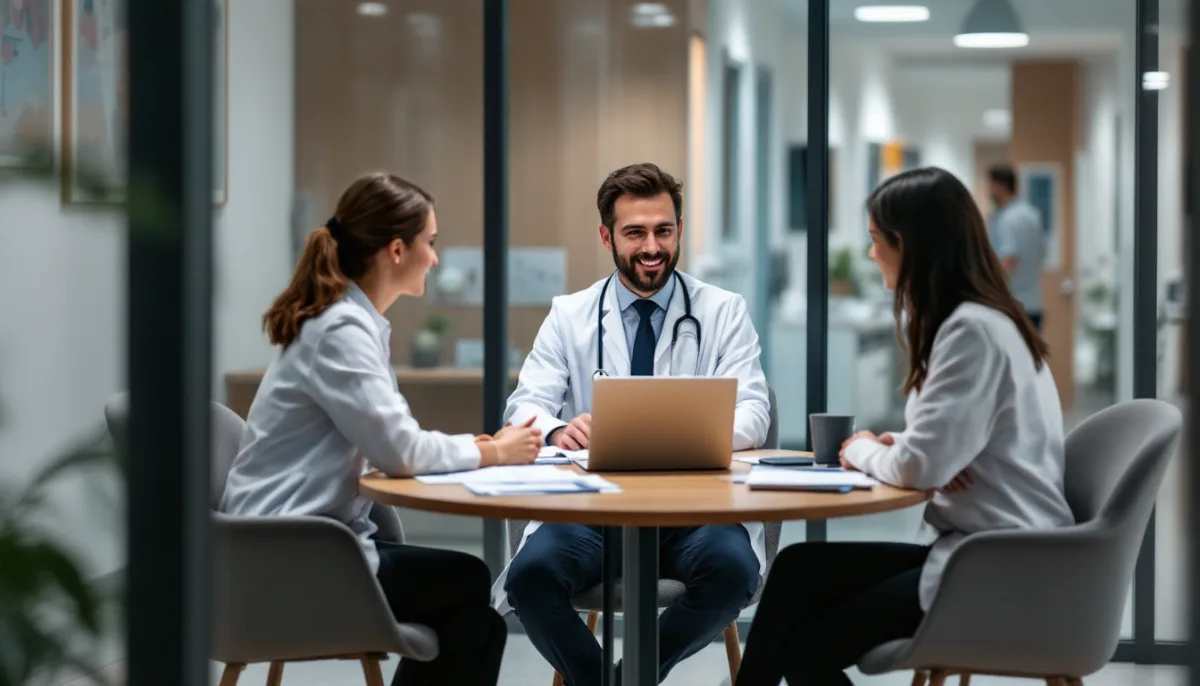 Dallas medical practice team evaluating an IT support provider in a conference room