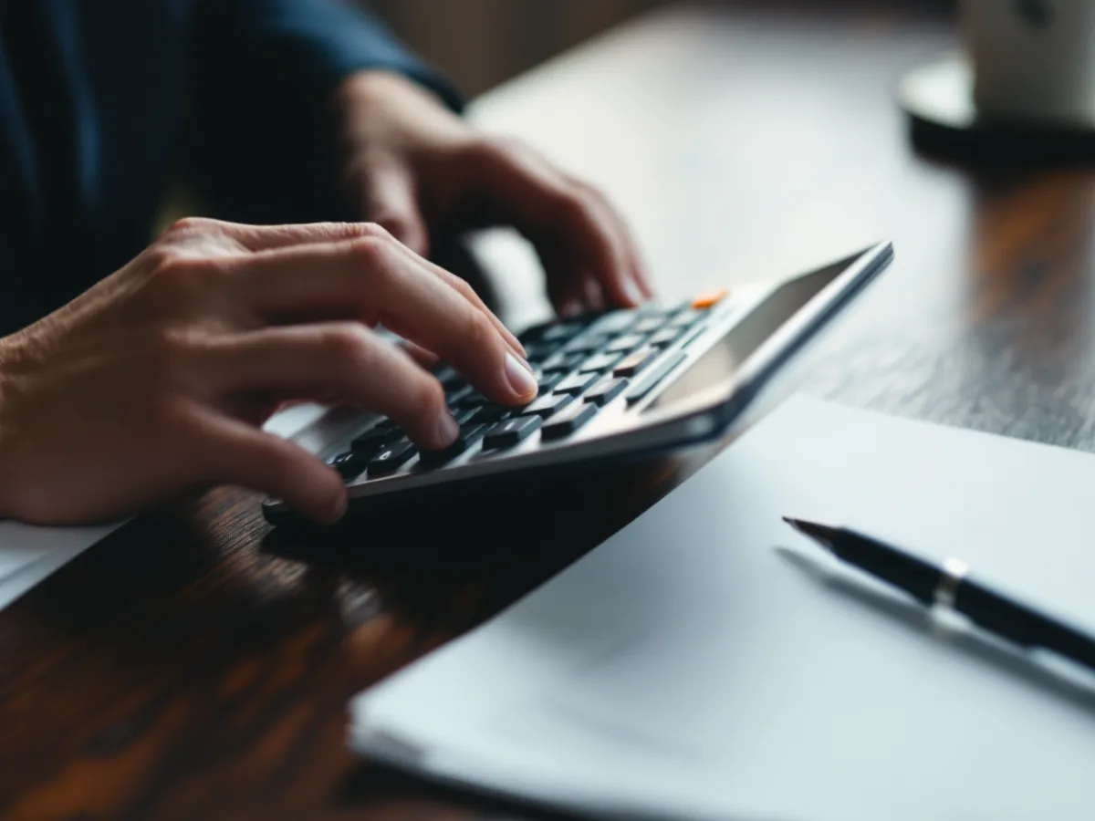 Houston business owner working a calculator against a stack of managed IT service quotes