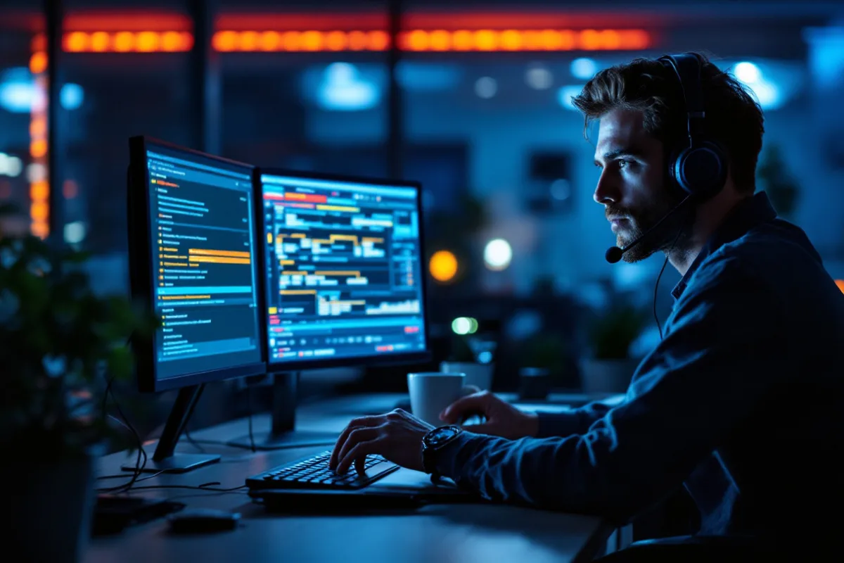 Uprite SOC analyst triaging an overnight endpoint detection alert for a Dallas client environment