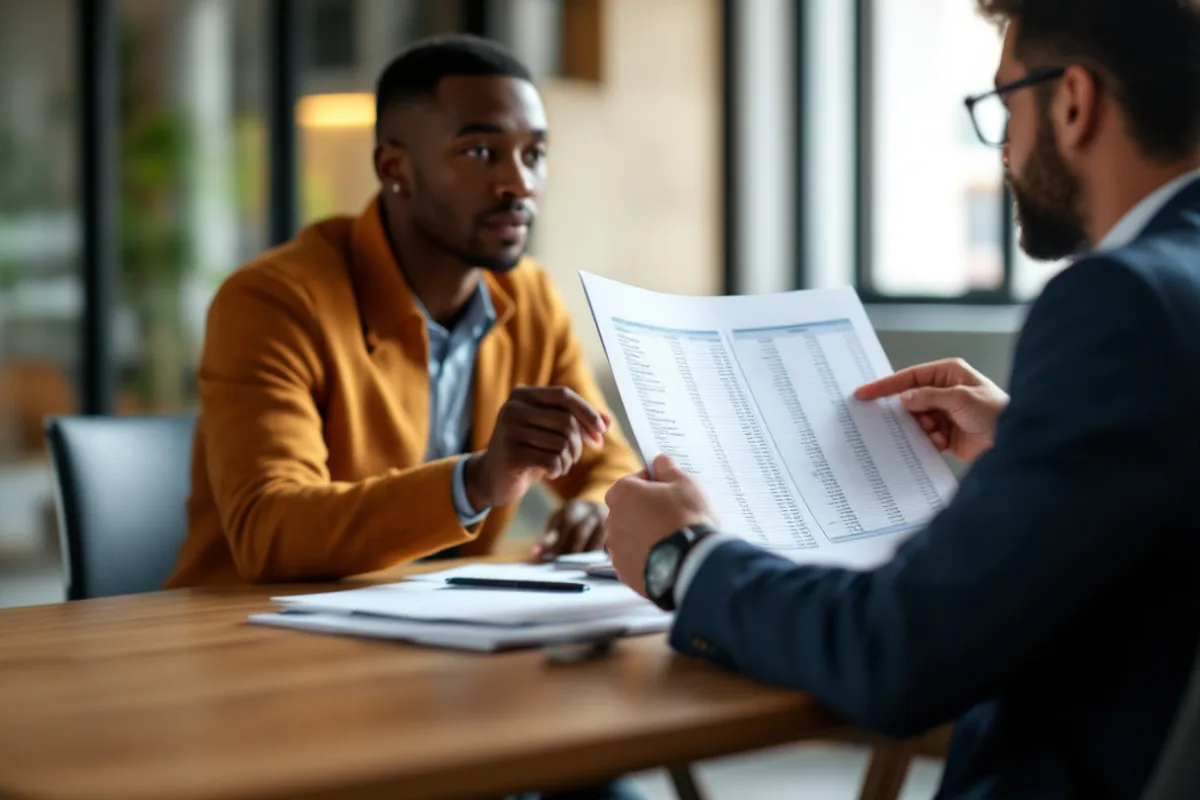 Houston business owner and IT advisor reviewing a side by side scope comparison of two managed IT quotes