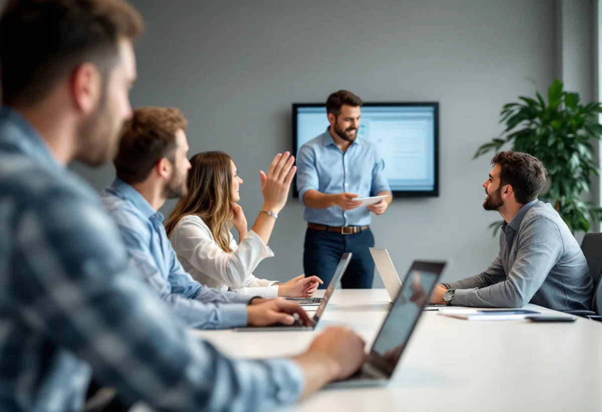 Role-based AI training session for office staff at a Texas company
