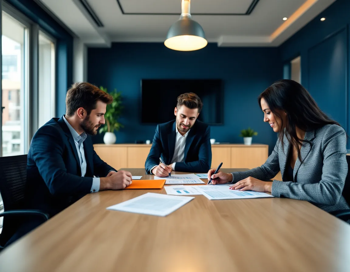 Texas business leaders scoring backup and disaster recovery provider proposals in a boardroom