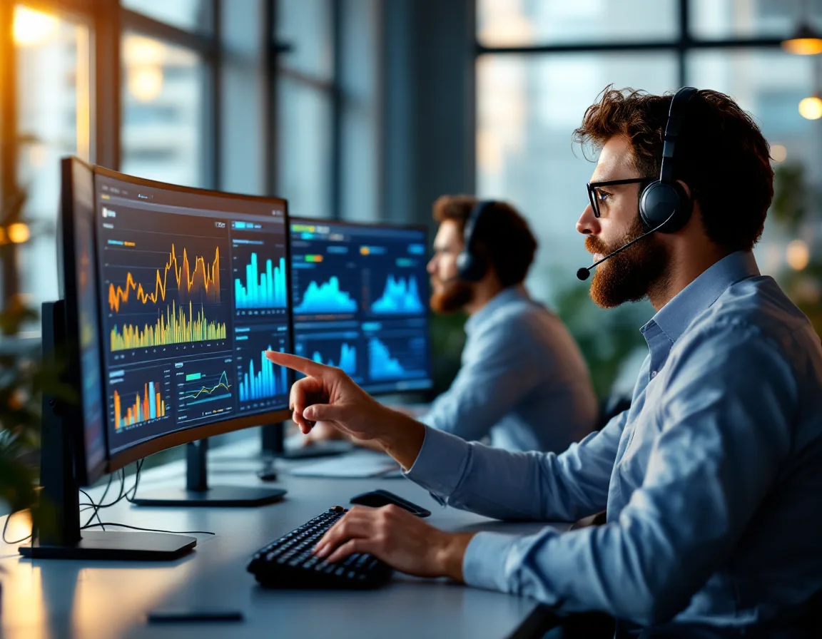Outsourced IT help desk engineers monitoring client networks for Houston businesses