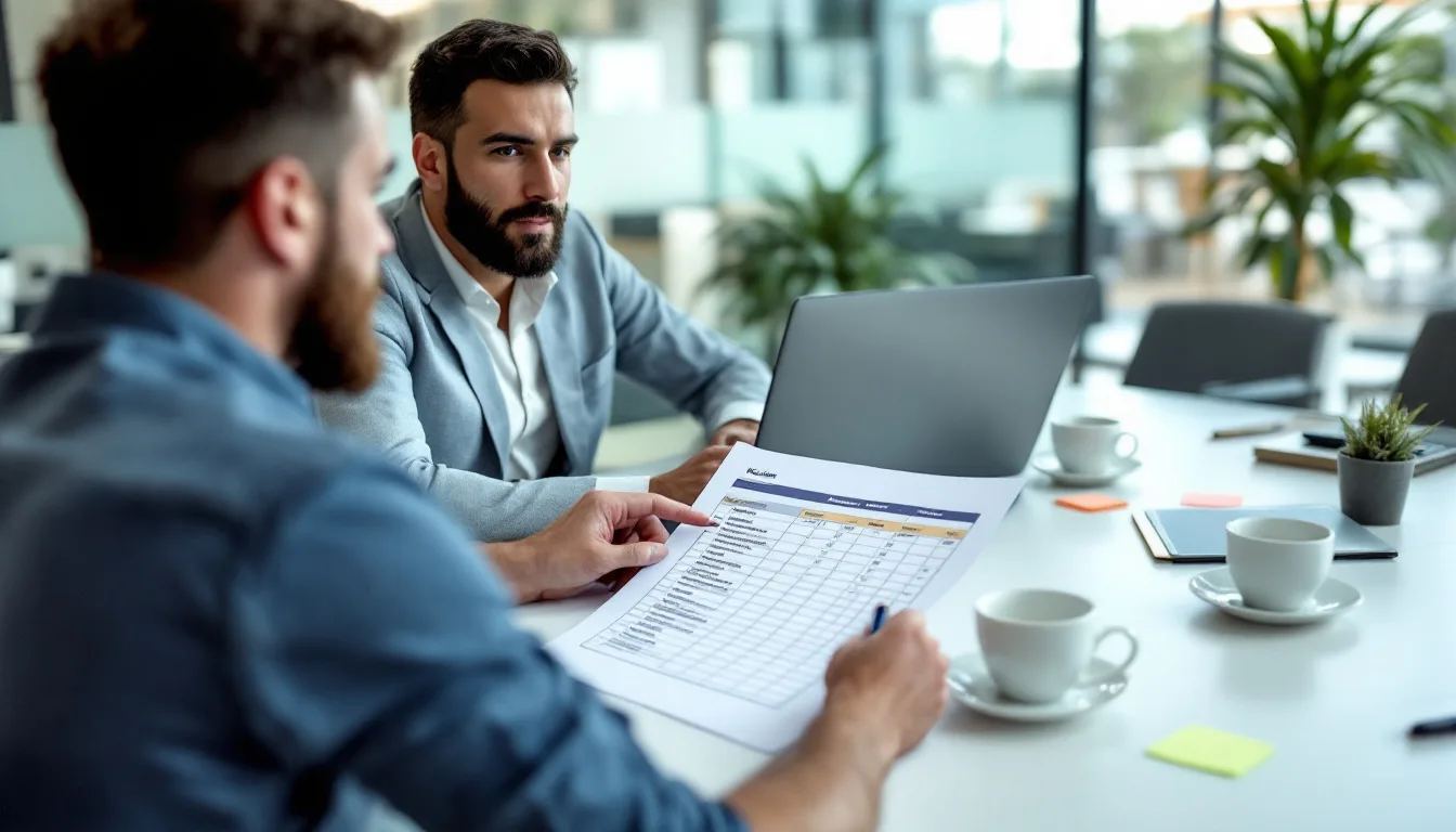 San Antonio business owner and operations manager reviewing headcount against a managed IT support plan
